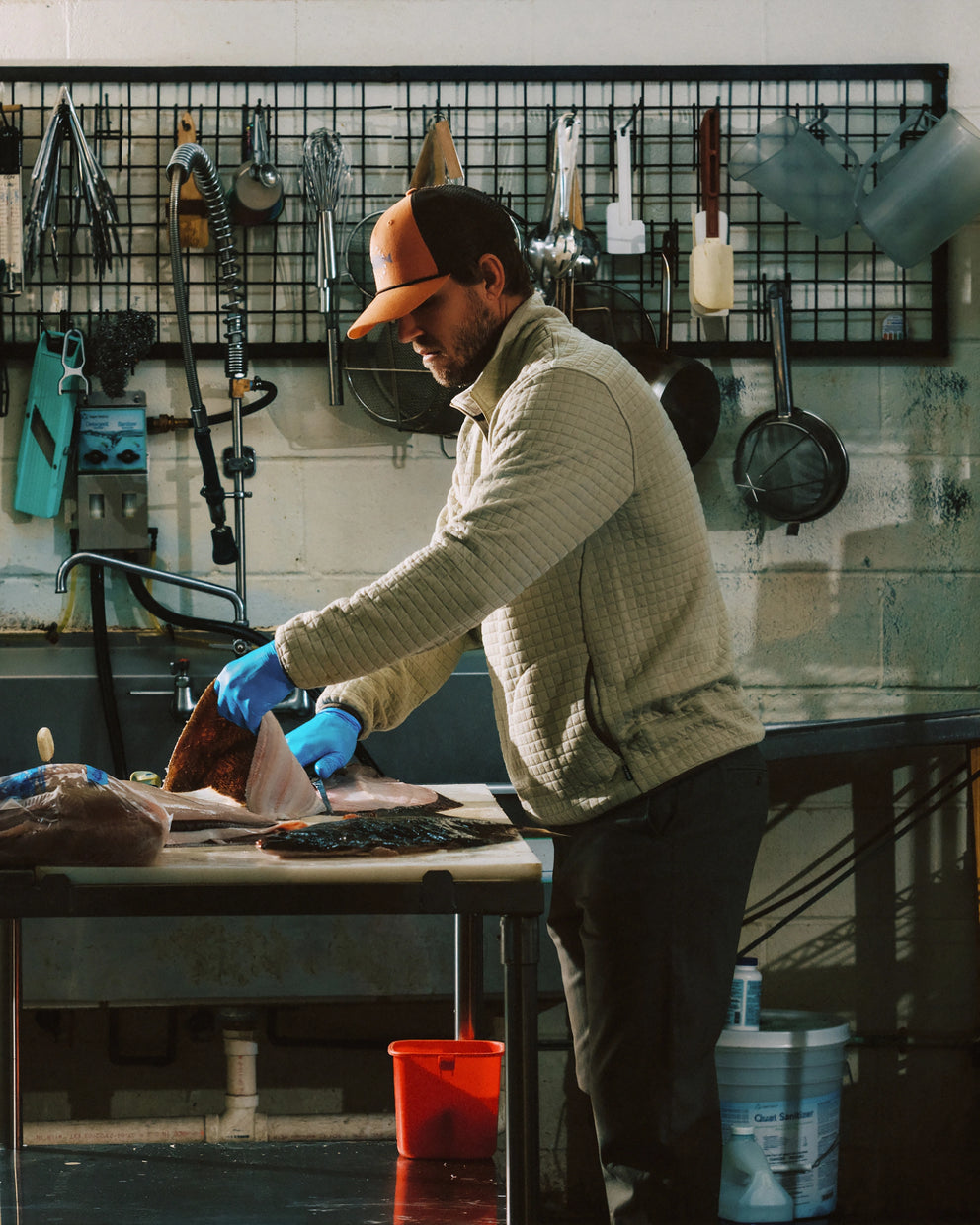 MEN'S FREE FLY DOWNVALLEY QUARTER ZIP | HEATHER SANDSTONE