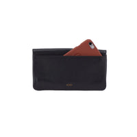 HOBO LUMEN CONTINENTAL WALLET CLOUD LEATHER | BLACK