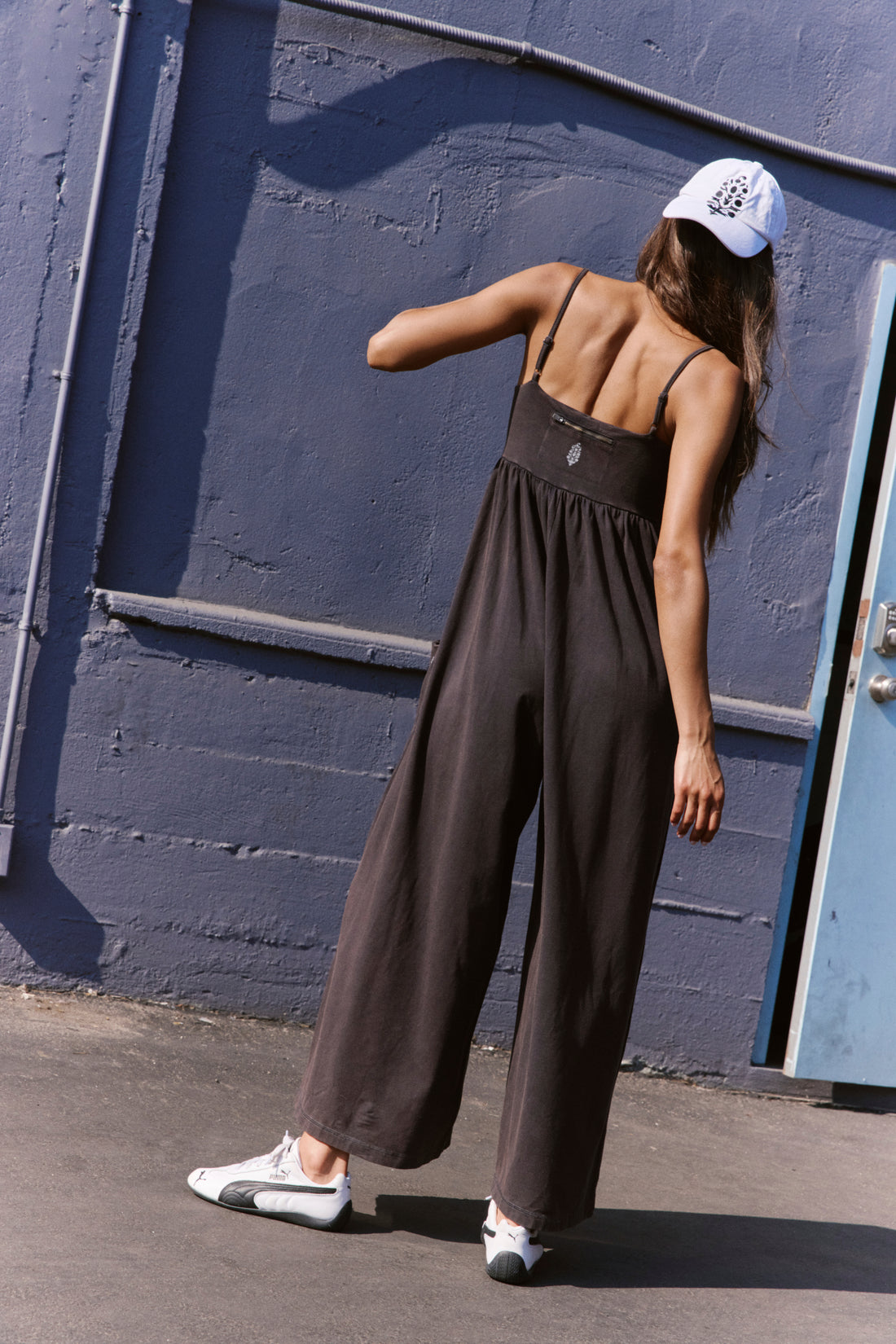 WOMEN'S FP MOVEMENT HOT SHOT STRAPPY ONESIE | BLACK