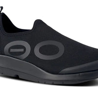 MENS OOFOS OOMG SPORT LOW RECOVERY SLIP ON SHOE | BLACK