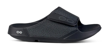 MEN'S OOFOS OOAHH SPORT FLEX LIMITED SLIDE | BLACK LABYRINTH