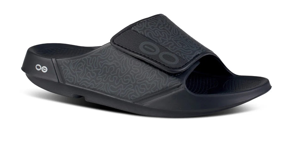 MEN'S OOFOS OOAHH SPORT FLEX LIMITED SLIDE | BLACK LABYRINTH