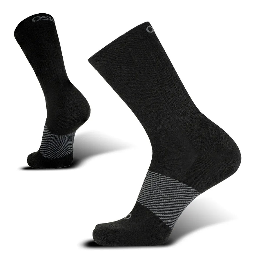 OS1ST MERINO WOOL WICKED COMFORT CREW SOCKS | BLACK