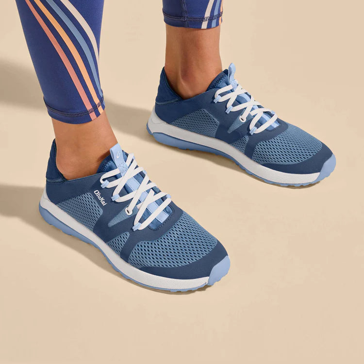 WOMEN'S OLUKAI HUIA SNEAKER | VINTAGE BLUE / SEA ICE