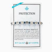 MY SAINT | MY HERO PROTECTION ARCHANGEL MICHAEL BRACELET | ROYAL BLUE / SILVER