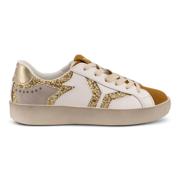 WOMEN'S C.O.B by CULTURE OF BRAVE PLAY LEATHER SNEAKER | GOLD / GLITTER WINGS