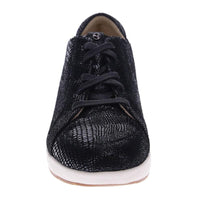 WOMEN'S REVERE ATHENS LACE UP SNEAKER | BLACK LIZARD