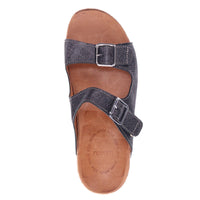 WOMEN'S REVERE BRIGHTON SANDAL | BLACK LINEN