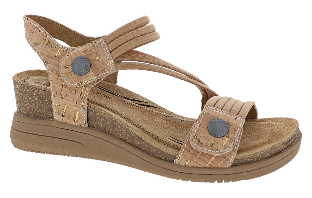 WOMEN'S BIZA SAINT SANDAL | NATURAL GOLD CORK