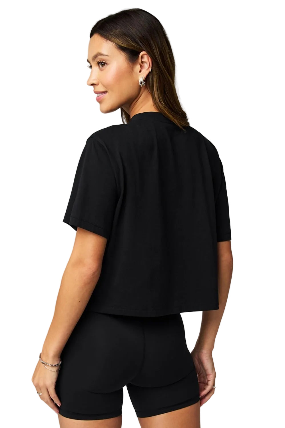 WOMEN'S FABLETICS 100% COTTON BOXY TEE | BLACK