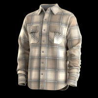 MEN'S SMARTWOOL ANCHOR LINE CROPPED SHIRT JACKET | ALMOND PLAID