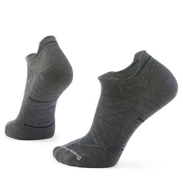 UNISEX SMARTWOOL RUN ZERO CUSHION LOW ANKLE | MEDIUM GRAY
