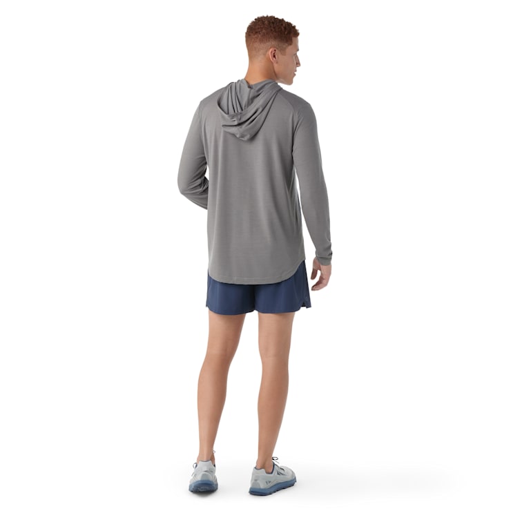 MEN'S SMARTWOOL ACTIVE MESH HOODIE | LIGHT GRAY HEATHER