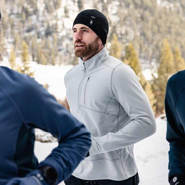 MEN'S SMARTWOOL ACTIVE FLEECE WIND 1/2 ZIP | STORM GRAY