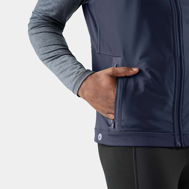 MEN'S SMARTWOOL ACTIVE FLEECE WIND INSULATED VEST | DEEP NAVY