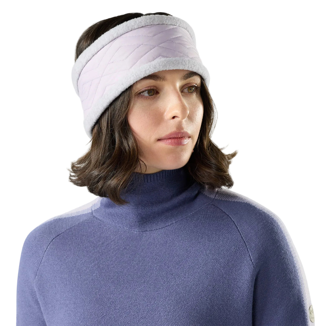 UNISEX SMARTWOOL QUILTED FLEECE HEADBAND | LAVENDER SKY HEATHER