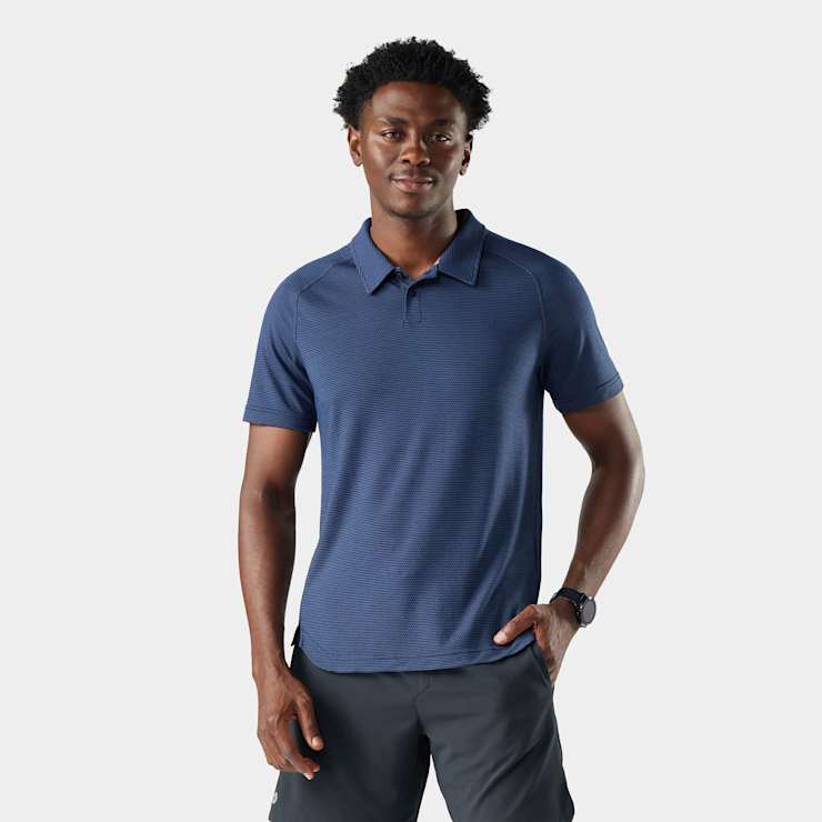 MEN'S SMARTWOOL ACTIVE MESH POLO | NIGHTFALL BLUE / DEEP NAVY