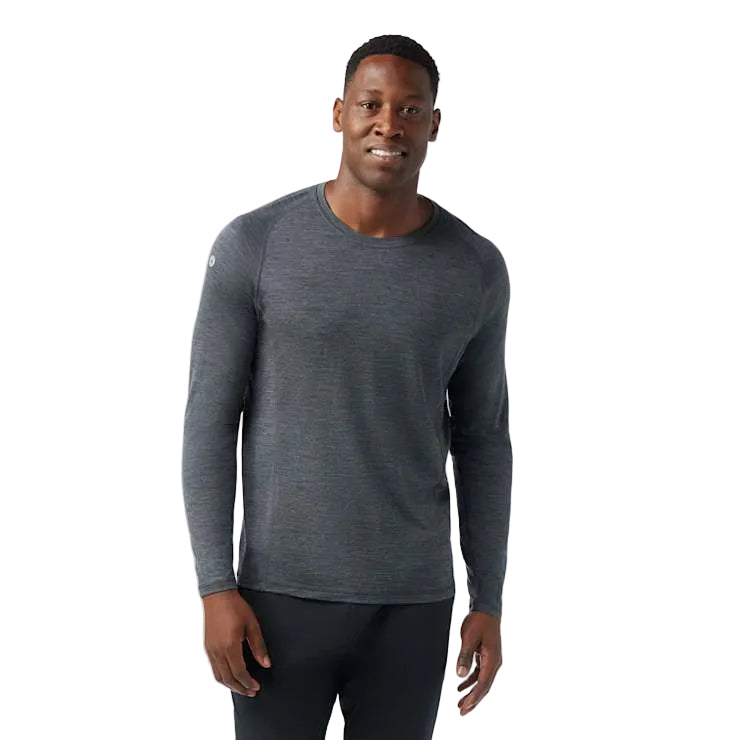 MEN'S SMARTWOOL ACTIVE ULTRALITE LONG SLEEVE |CHARCOAL HEATHER