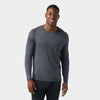 MEN'S SMARTWOOL ACTIVE ULTRALITE LONG SLEEVE | CHARCOAL HEATHER