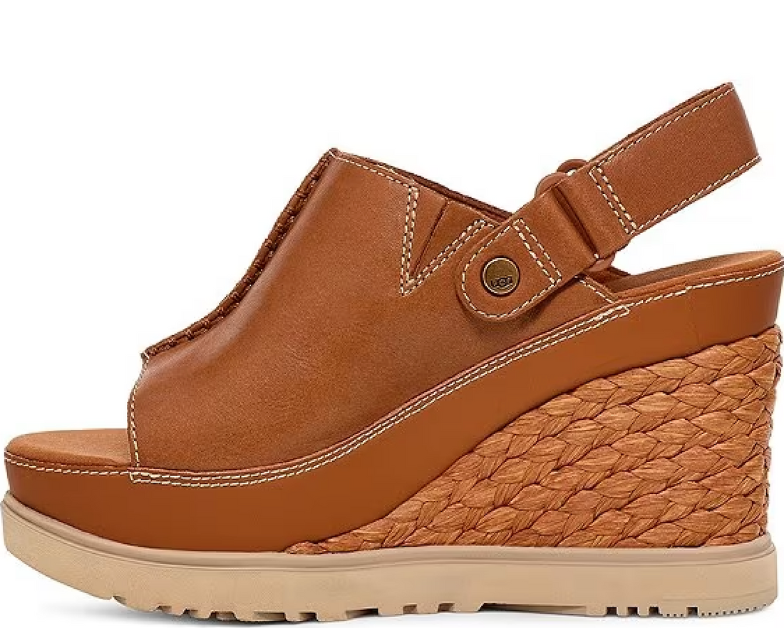 WOMEN'S UGG ABBOT ADJUSTABLE WEDGES | COGNAC