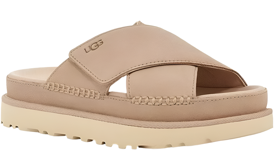 WOMEN'S UGG GOLDENSTAR CROSS SLIDE SANDAL | DRIFTWOOD