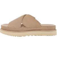 WOMEN'S UGG GOLDENSTAR CROSS SLIDE SANDAL | DRIFTWOOD