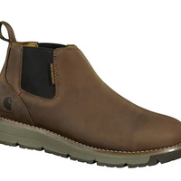 MEN'S CARHARTT MILLBROOK WATER RESISTANT 4-INCH SOFT TOE ROMEO WEDGE | DARK BROWN