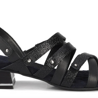 ROS HOMMERSON WOMEN'S BREEZE SANDAL | BLACK PEBBLE PATENT LEATHER