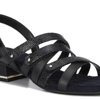 ROS HOMMERSON WOMEN'S BREEZE SANDAL | BLACK PEBBLE PATENT LEATHER