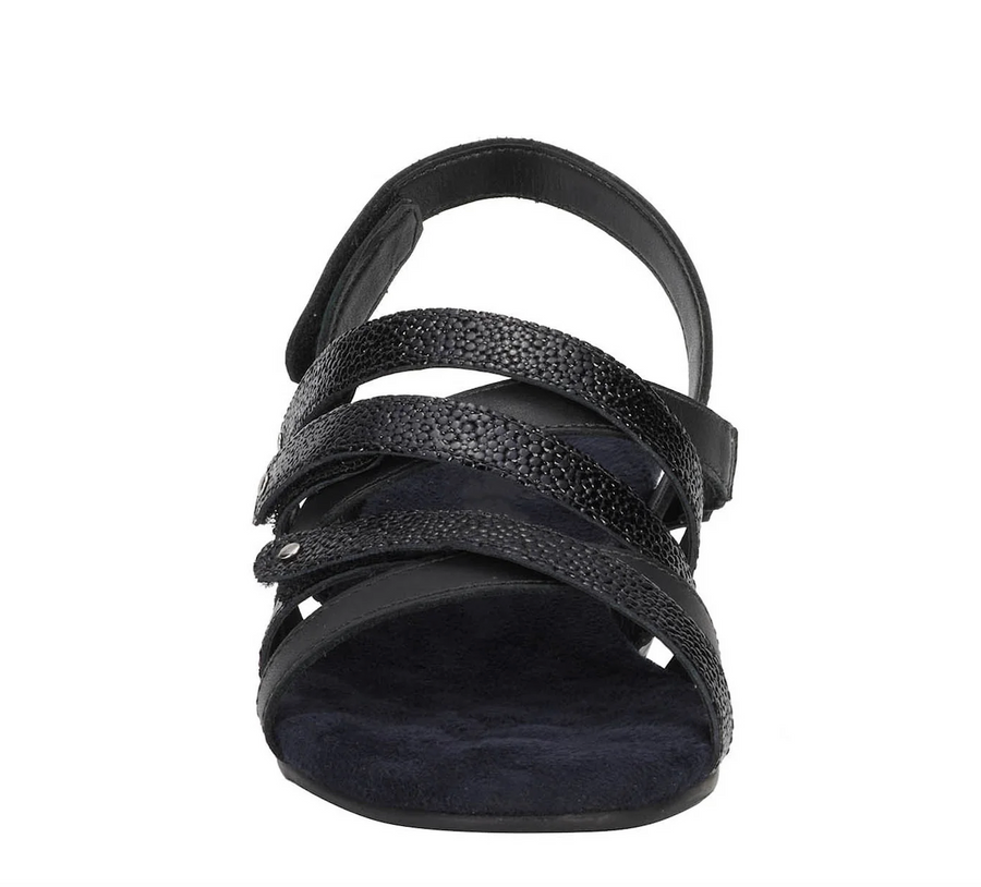 ROS HOMMERSON WOMEN'S BREEZE SANDAL | BLACK PEBBLE PATENT LEATHER