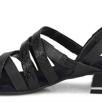 ROS HOMMERSON WOMEN'S BREEZE SANDAL | BLACK PEBBLE PATENT LEATHER