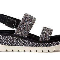 WOMEN'S JAMBU DESTINY SANDAL WEDGE | BLACK MULTI