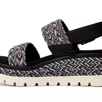 WOMEN'S JAMBU DESTINY SANDAL WEDGE | BLACK MULTI