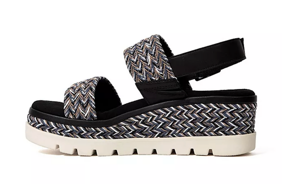 WOMEN'S JAMBU DESTINY SANDAL WEDGE | BLACK MULTI