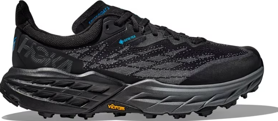 Naho BK MEN'S HOKA SPEEDGOAT 5 GTX SPIKE | BLACK / BLACK – Randy's Shoes