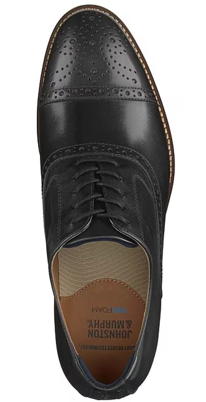 MEN'S JOHNSTON & MURPHY CONARD 2.0 CAP TOE | BLACK