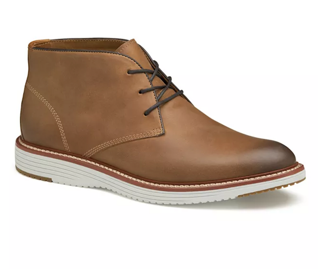 MEN'S JOHNSTON & MURPHY UPTON CHUKKA BOOT | TAN OILED LEATHER