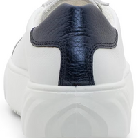 WOMEN'S ARA MIKKY PLATFORM SNEAKER | WHITE / MIDNIGHT BLUE