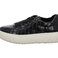 WOMEN'S ARA MIKKY PLATFORM SNEAKER | BLACK CROCO PRINT