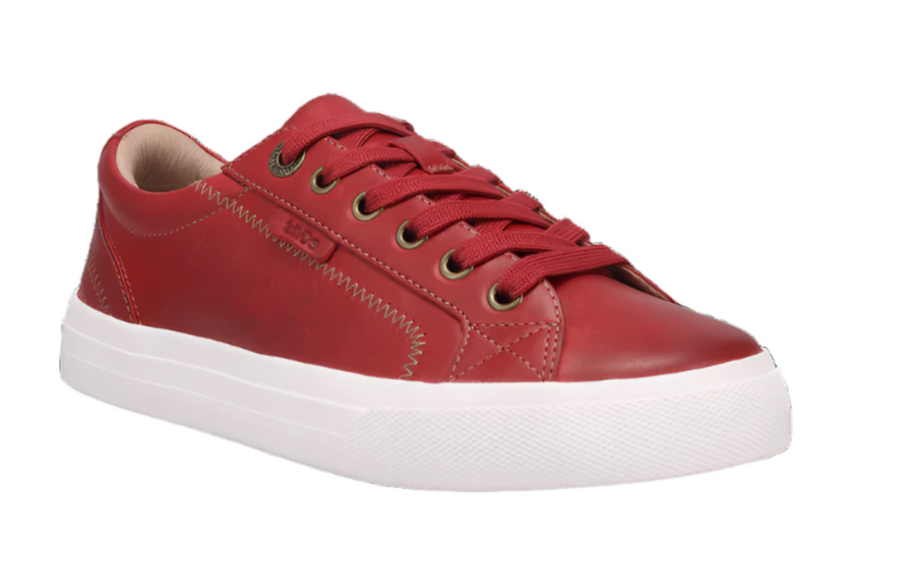 WOMEN'S TAOS PLIM SOUL LUX SNEAKER | RED LEATHER