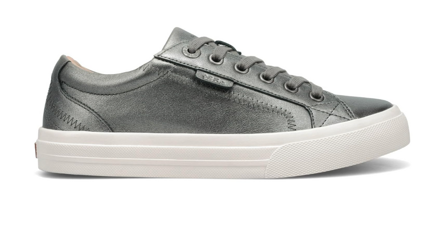 WOMEN'S TAOS PLIM SOUL LUX SNEAKER | PEWTER LEATHER