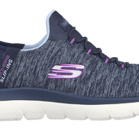 WOMEN'S SKECHERS SLIP-INS: SUMMITS DAZZLING HAZE / NAVY / PURPLE