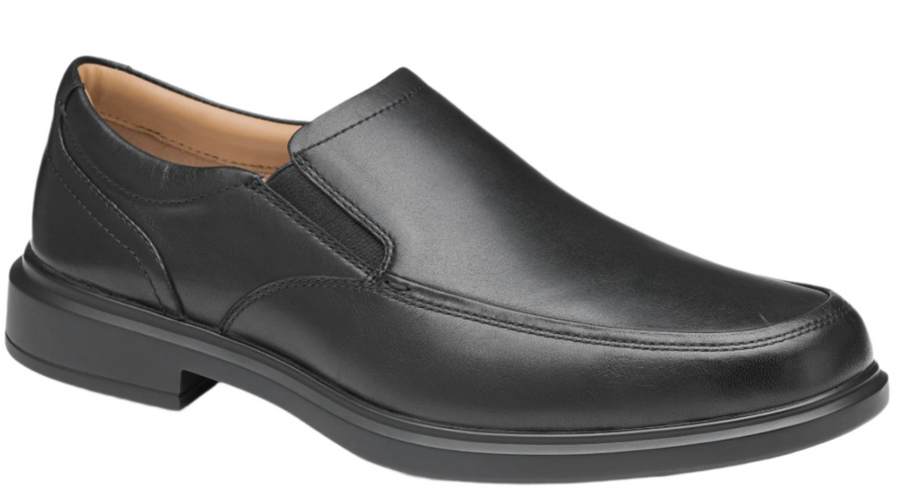 MEN'S JOHNSTON & MURPHY XC4 STANTON 2.0 RUNOFF SLIP-ON | BLACK FULL GRAIN