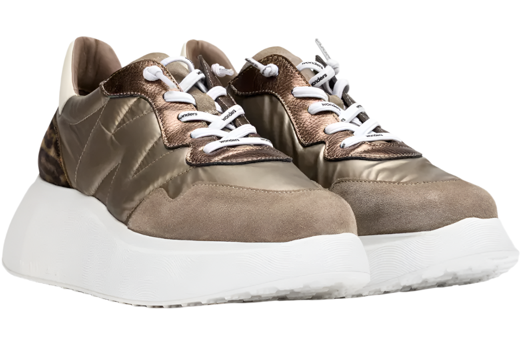 WOMEN'S WONDERS ROMA SNEAKER | TREND TAUPE / NYLON CHAMPAGNE