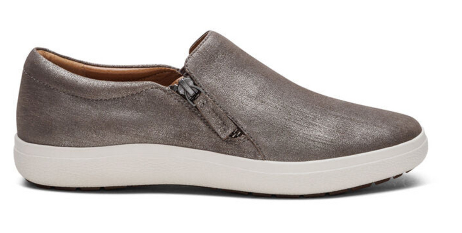 WOMEN'S AETREX JENNA SLIP-ON  | BRUSHED SILVER