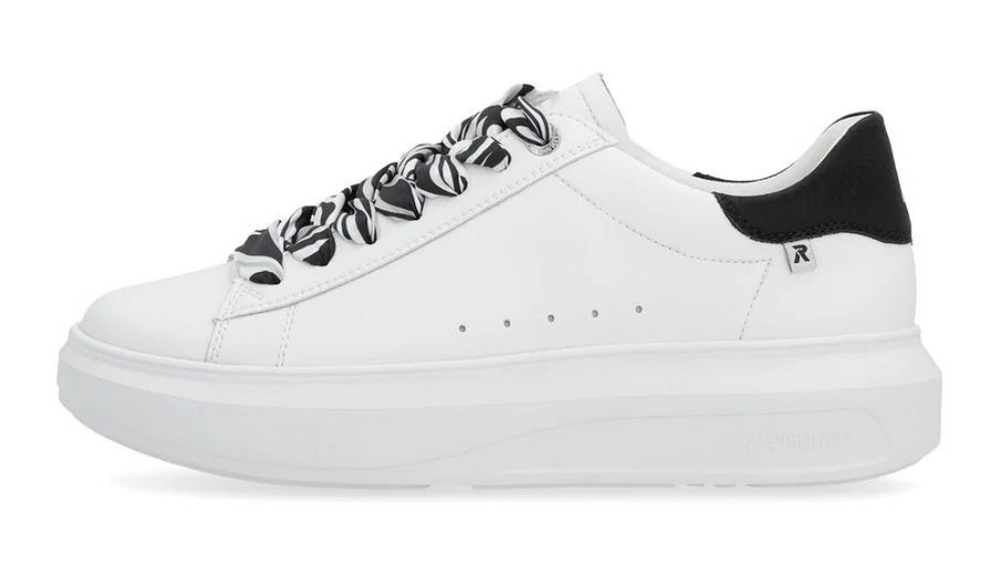 WOMEN'S RIEKER ADELIA 01 | WHITE / BLACK