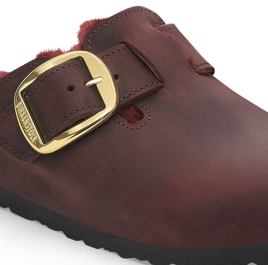 UNISEX BIRKENSTOCK BOSTON BIG BUCKLE SHEARLING | ZINFANDEL