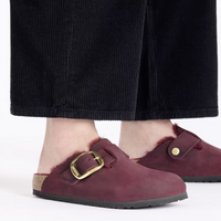 UNISEX BIRKENSTOCK BOSTON BIG BUCKLE SHEARLING | ZINFANDEL