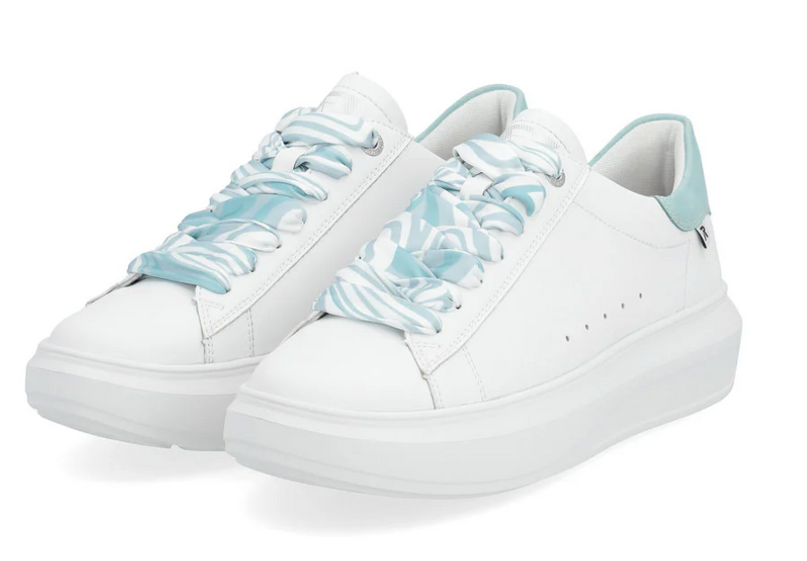 WOMEN'S RIEKER ADELIA 01 | WHITE / LAGOON