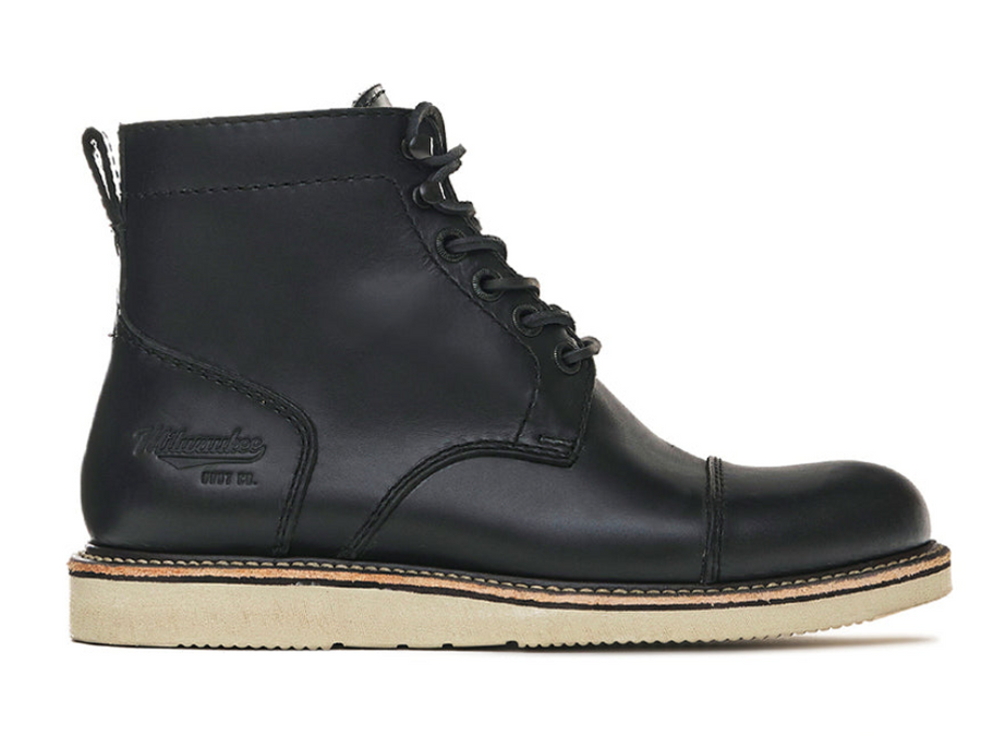 MEN'S MILWAUKEE BOOT CO. BRADY CAP TOE BOOT | BLACK